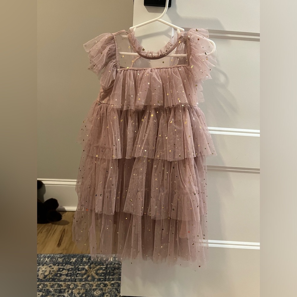 Rose gold toddler dress